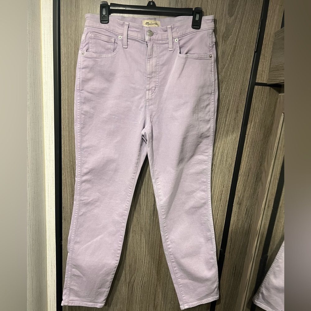NWOT Madewell Stovepipe Lavender Jeans